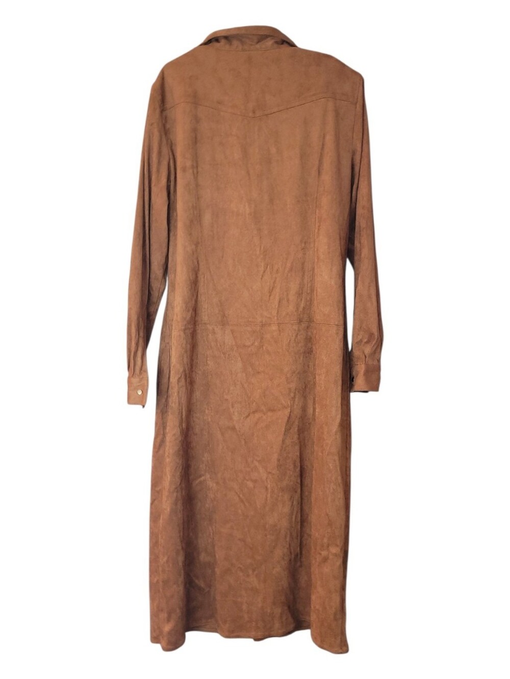 Talbots Long Sleeved Faux Suede Dress Boho Western 12 - Picture 3 of 5